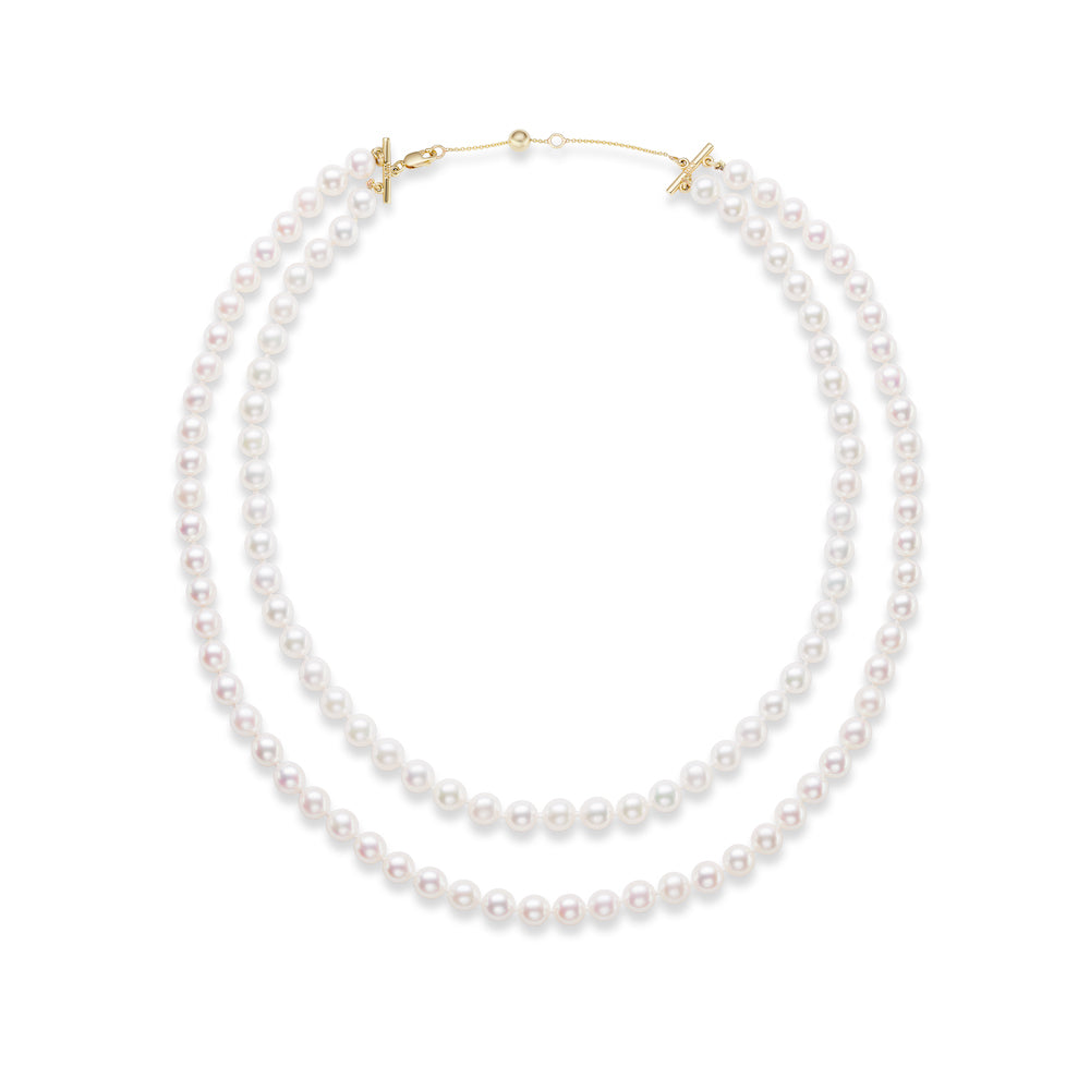 Akoya Pearl Double Strand Necklace – KBH Jewels