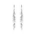 Sterling Silver Feather Chain Fringe Earrings