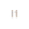 Thick Diamond Bar Studs